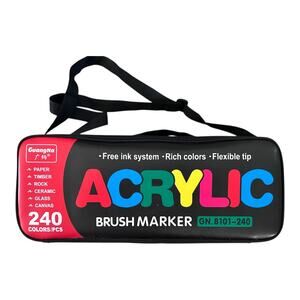 New 240-Color GuangNa Acrylic Brush Marker Set – Excellent Condition